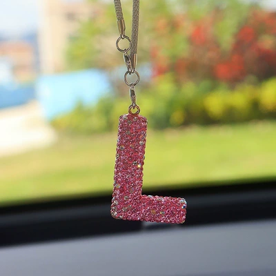 Pendant for Women, Car hanging - l-letter-car-pendant-pink