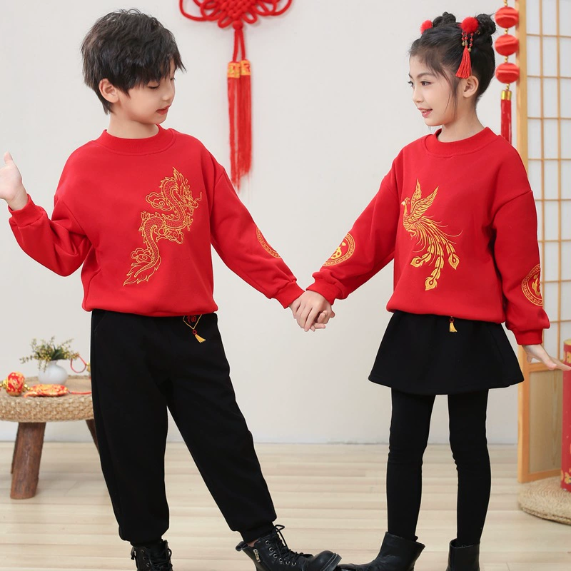 Демисезонное платя для детей мальчиков, флис праздничная Hanfu, одежда для особого случая, китайский стиль