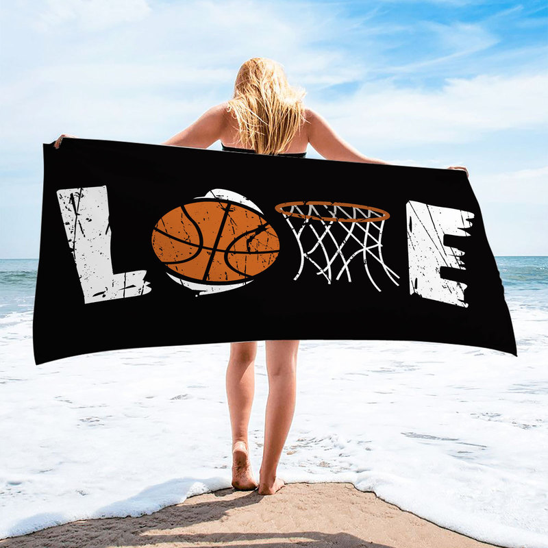 SOURCE factory direct supply microfiber square beach towel towel square towel basketball 3D digital printing one piece