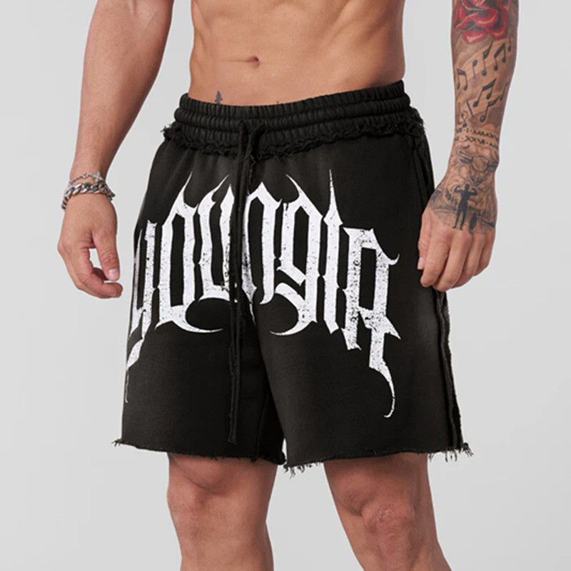 European and American fashion brand YOUNGLA casual shorts men's cotton fitness jogger sports basketball shorts cross-border foreign trade