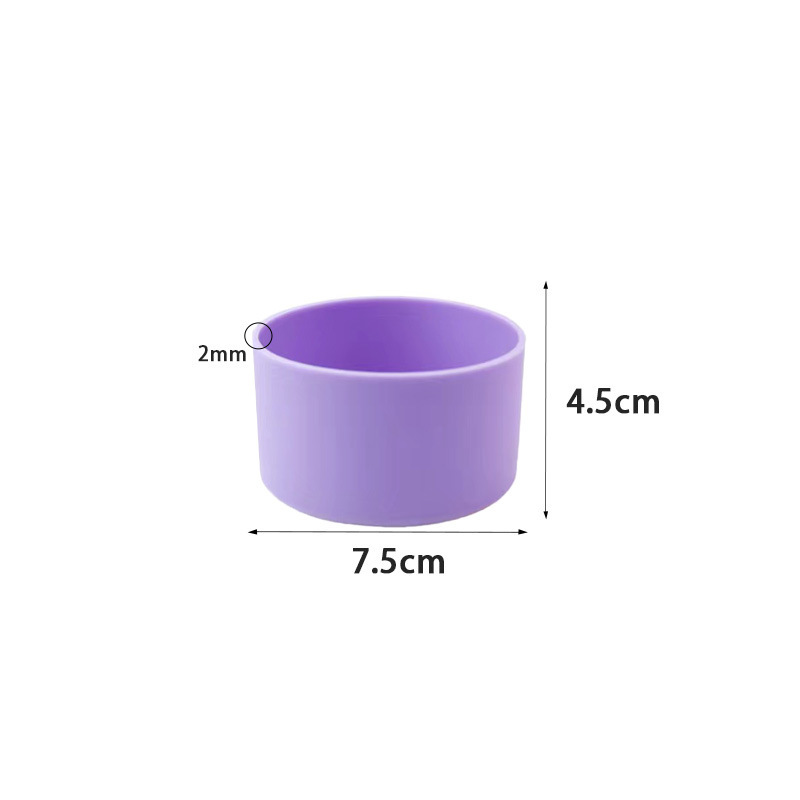 실리콘 컵 슬리브*원형*7.5*4.5cm*바이올렛