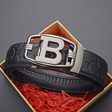 厂家批发商务皮带男士高档字母腰带直播自动扣商务休闲时尚裤带新