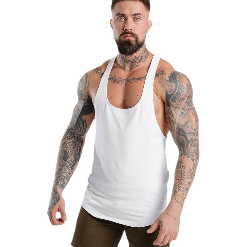 Wholesale Sports and Leisure Vest for Men, Elastic Quick-Drying Splicing Light Plate, Blank Unlabeled Logo Vest, Breathable