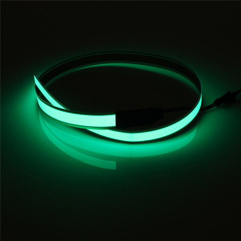 Cold light sheet: Qìchē EL Wire - green-1cm50cm-with-battery-box