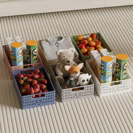 可折叠收纳筐桌面叠加收纳盒玩具零食折叠筐文具收纳盒子置物筐