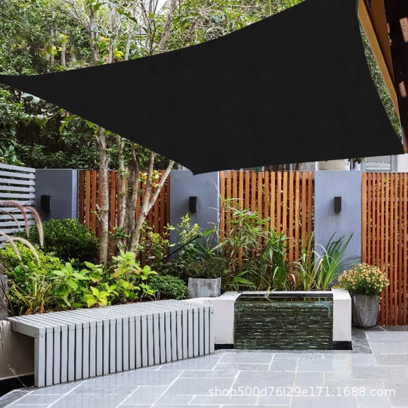 Cross-border Outdoor Triangle Sail Courtyard Sunshade Curtain Waterproof Sun Protection UV Protection Black Oxford Cloth Cross-border Outdoor Triangle Sail Courtyard Sunshade Curtain Waterproof Sun Protection UV Protection Black Oxford Cloth