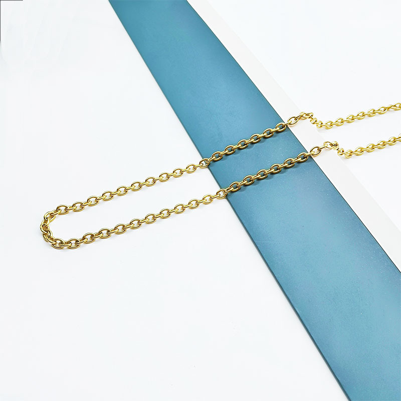 Men's Cuban Chain Necklace In Stainless Steel Interlocking Design_voghion.com