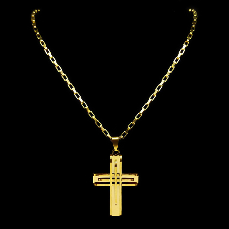 20g Weight Vacuum Plating Gold Plating Process Simple Style Geometric 304 Stainless Steel Polishing Plating Unisex Pendant Necklace