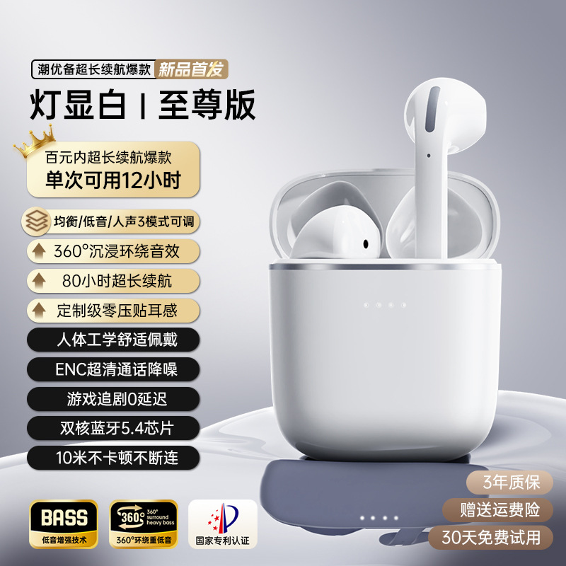 无线蓝牙耳机2025新款超长续航大电量高音质半入耳式适用苹果oppo|undefined