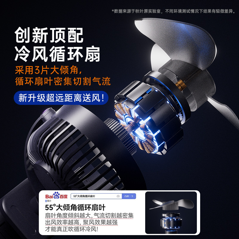 2025新型クリップファンUSBデスクトップファン家庭用屋外寮扇風機大風力循環ファン|undefined