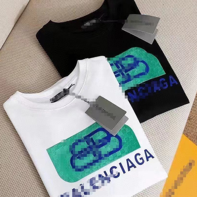 高バージョンパリ双bb麦穂アルファベットプリントtシャツクラシックゆるい半袖男女モデル親子モデルb家