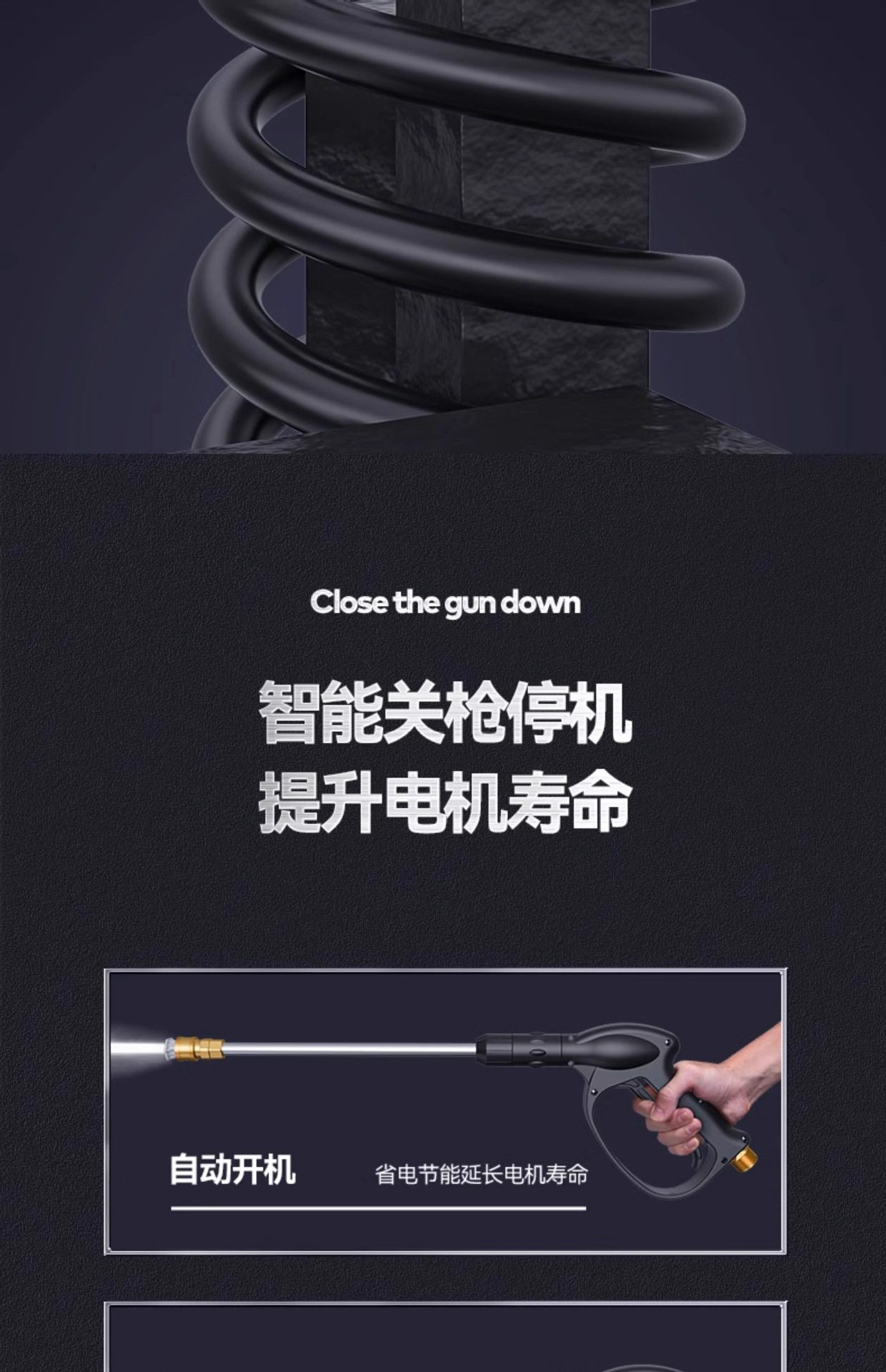 Delixi Car Washing Machine 220V Commercial High-Pressure Cleaning Machine Household Garden Water Pump High-Power Powerful Floor Cleaning Water Gun