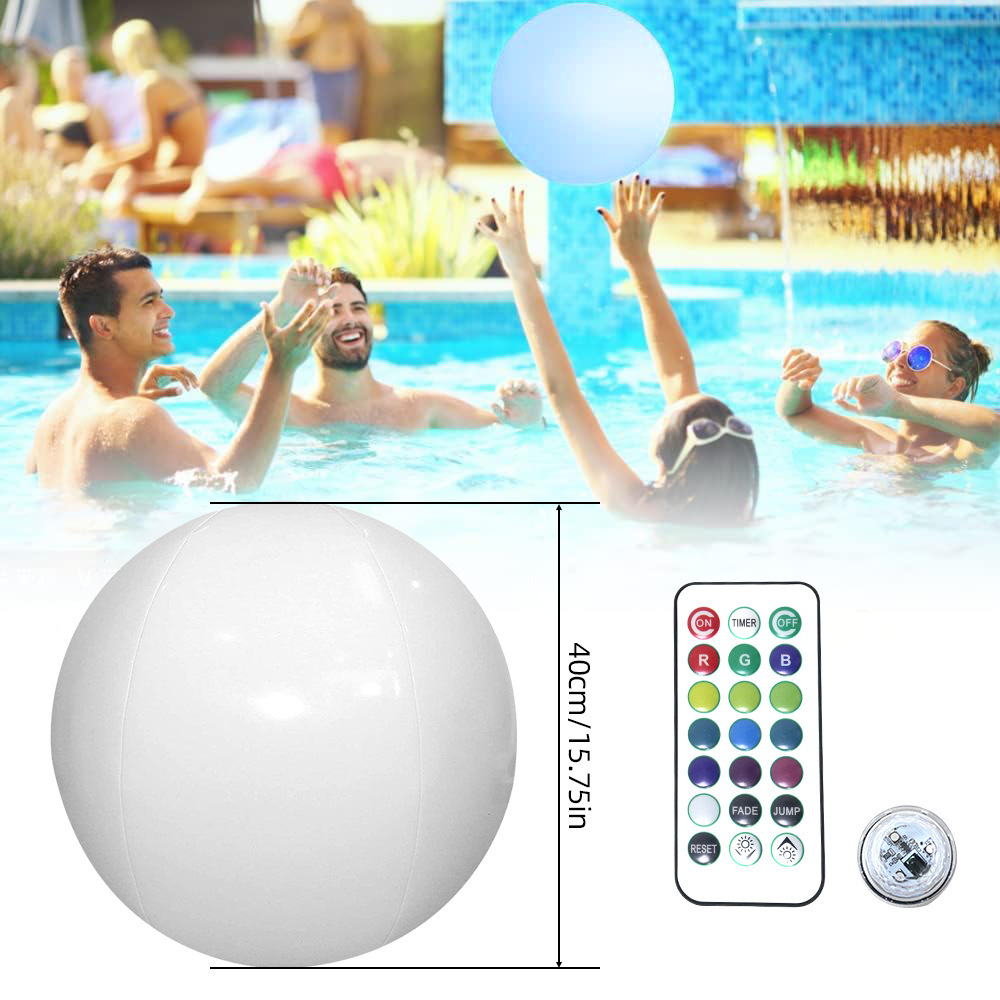 LED light + remote-controlled inflatable light-up ball (40CM) + remote control