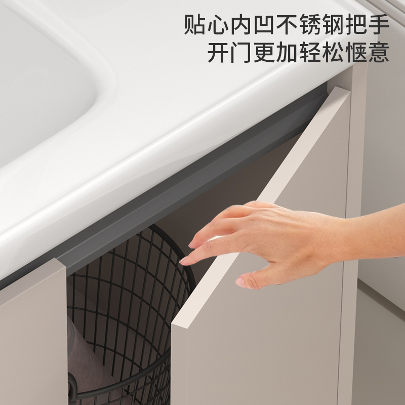 Gabinete de baño de aire de crema de panal de aluminio impermeable gabinete de baño combinado lavabo de baño de doble bombeo lavabo de baño
