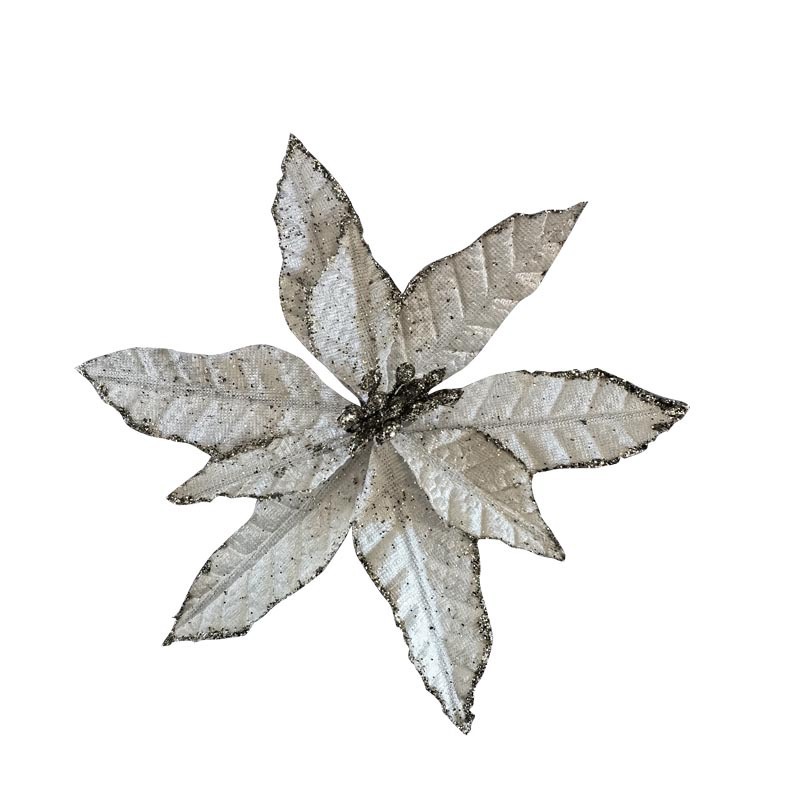 Nuevo polvo de Navidad transfronterizo de simulación flores de Navidad decoración de árbol de Navidad decoración de fiesta decorativa atmósfera del hogar