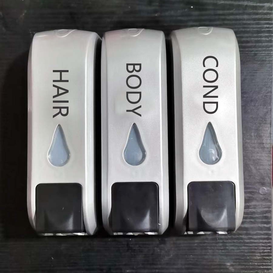 Dispensador de jabón de doble cabezal de tres cabezales de Amazon eBay Dispensador de jabón desinfectante para manos de un solo cabezal estándar inglés montado en la pared