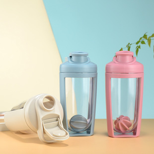 Creative portable double-layer shake Cup outdoor large capacity fitness sports portable protein powder mixing plastic water Cup