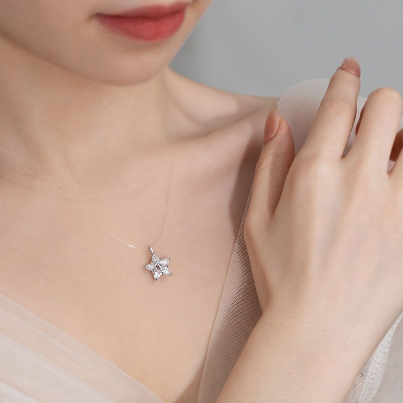 s925 スターリングシルバーのアンドロメダネックレス女性のライト高級ニッチハイエンド鎖骨チェーンバレンタインデーのギフトガールフレンドギフト|undefined
