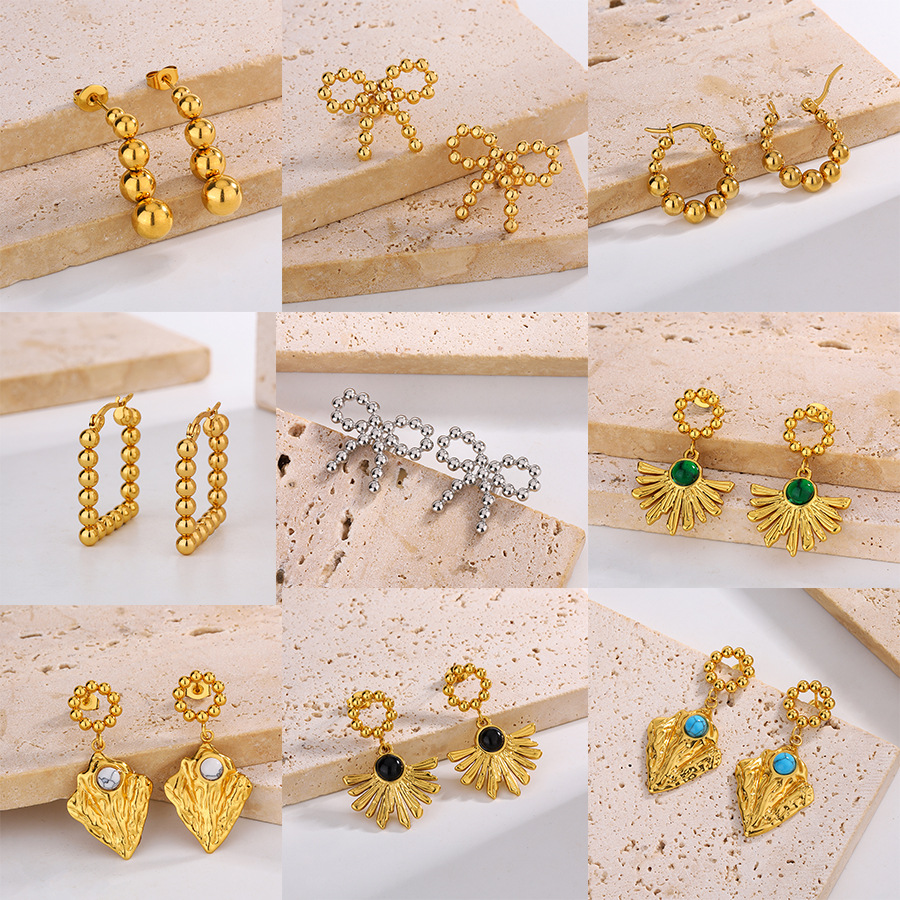 Korean Simple Bow-Knot Earrings for Women, Stainless Steel Niche Design Geometric Earrings, Light Luxury and High-End Earrings