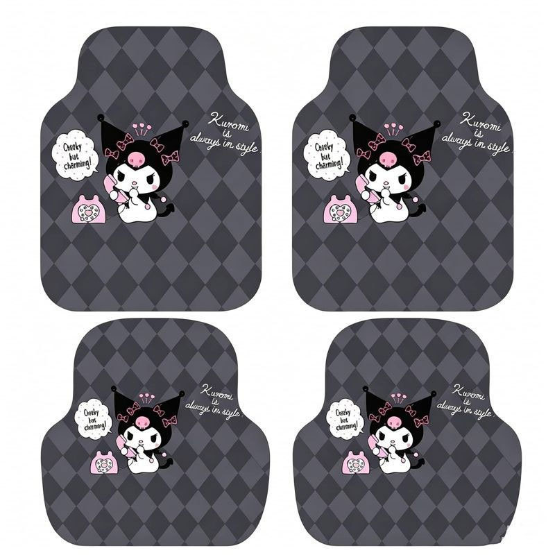 Cute cartoon simple versatile silk loop carpet, non-slip, anti-stain, dirt-resistant, durable, easy to maintain, can be cut to size, suitable for car interior mats