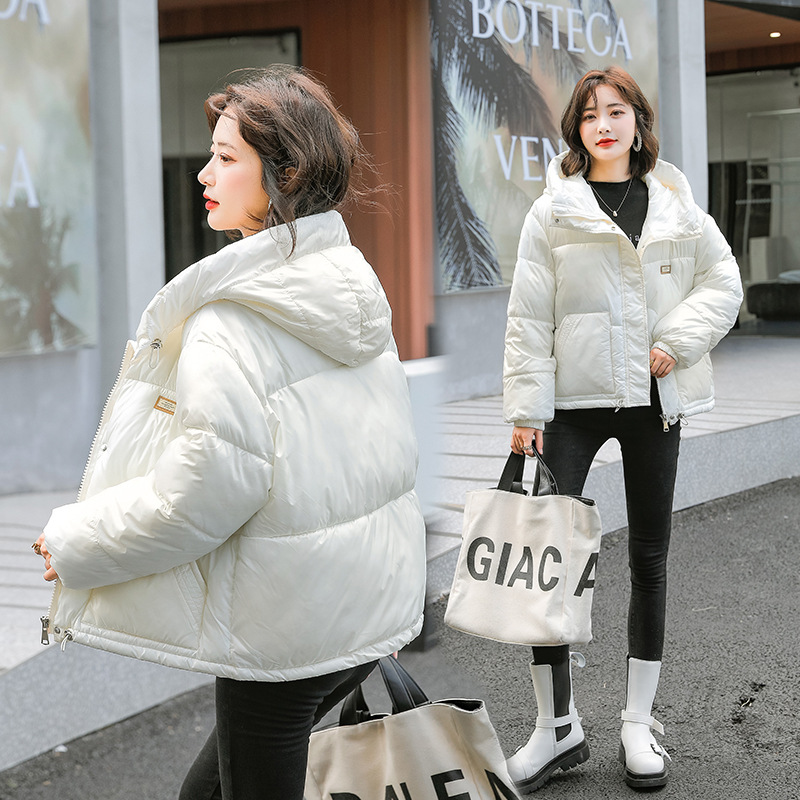 Ropa de invierno 2020 nuevo estilo coreano estudiantes retro pu ropa de algodón estilo Hong Kong chaqueta de algodón grueso chaqueta de algodón corta mujer