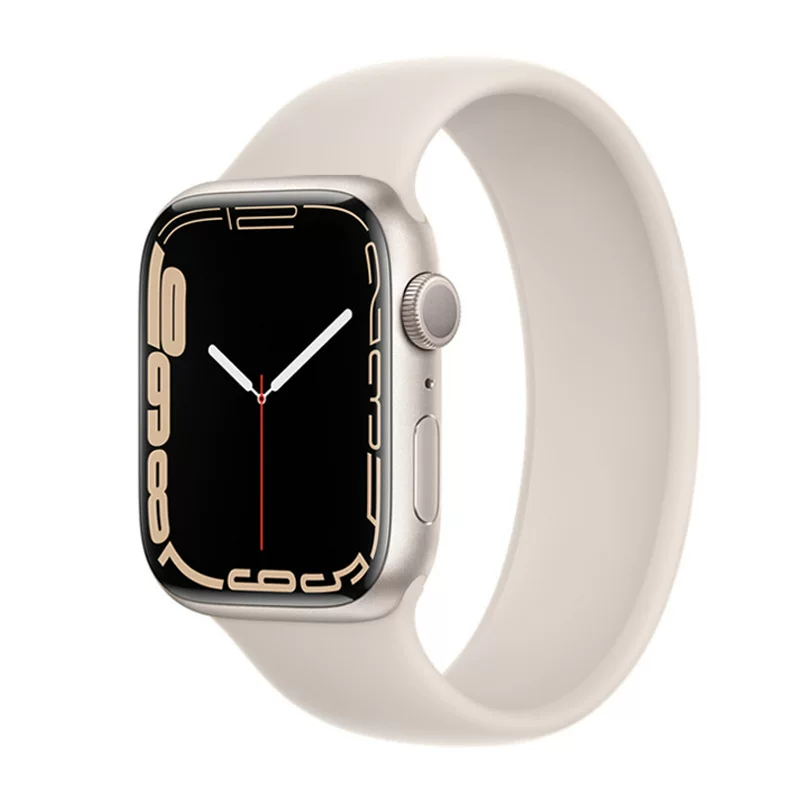 Заводской ремешок, подходит для Apple iWatch S10, однотонный браслет из силикона с цельным кольцом, ремешок для Apple Watch 9/8