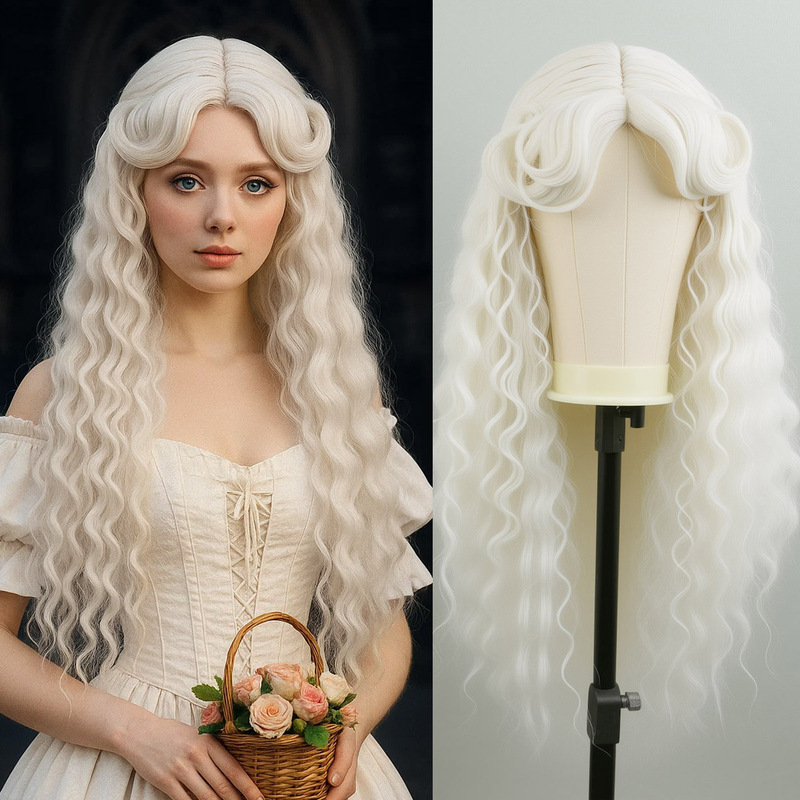 Wig Female Princess Diary French Fluffy Wool Curls Lolita Long Curly Hair Gorgeous Retro Cos Manufacturer Wholesale
