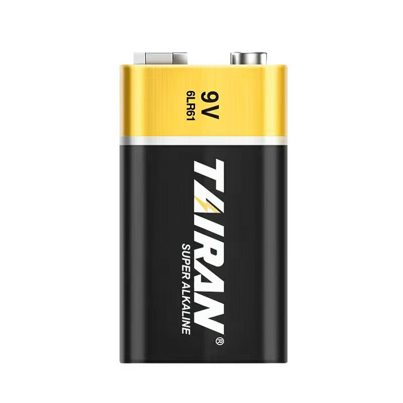 Titanium alkaline 9V battery 6LR61 square laminated battery large capacity smoke detector electric guitar microphone durable 9V