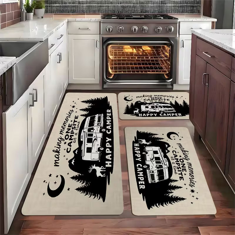 Cocina transfronteriza de tres piezas cojín de piso lavable barro de diatomas absorción de agua a prueba de aceite cojín de alfombra resbaladiza resistente a la suciedad cojín de pies