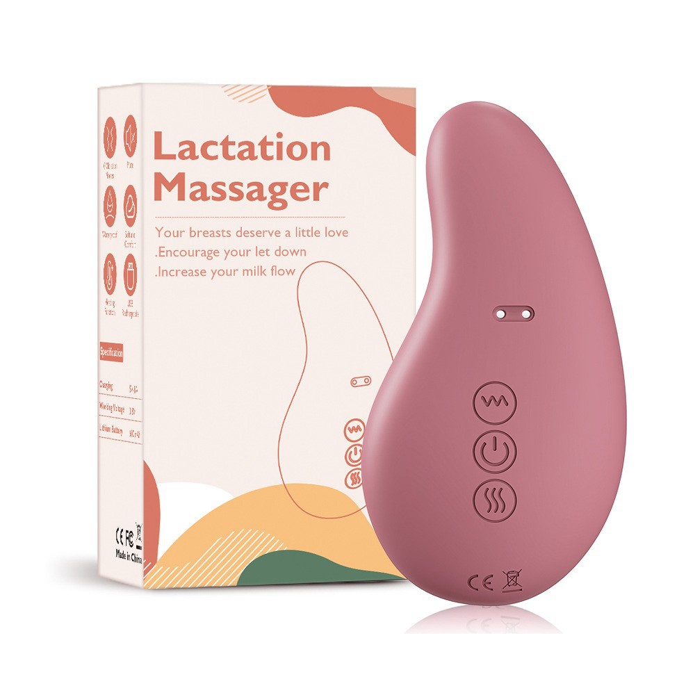 Magnetic Rechargeable Hot Selling Women's Postpartum Heated Lactation Massager All-in-One Chest Breast Nursing Massager