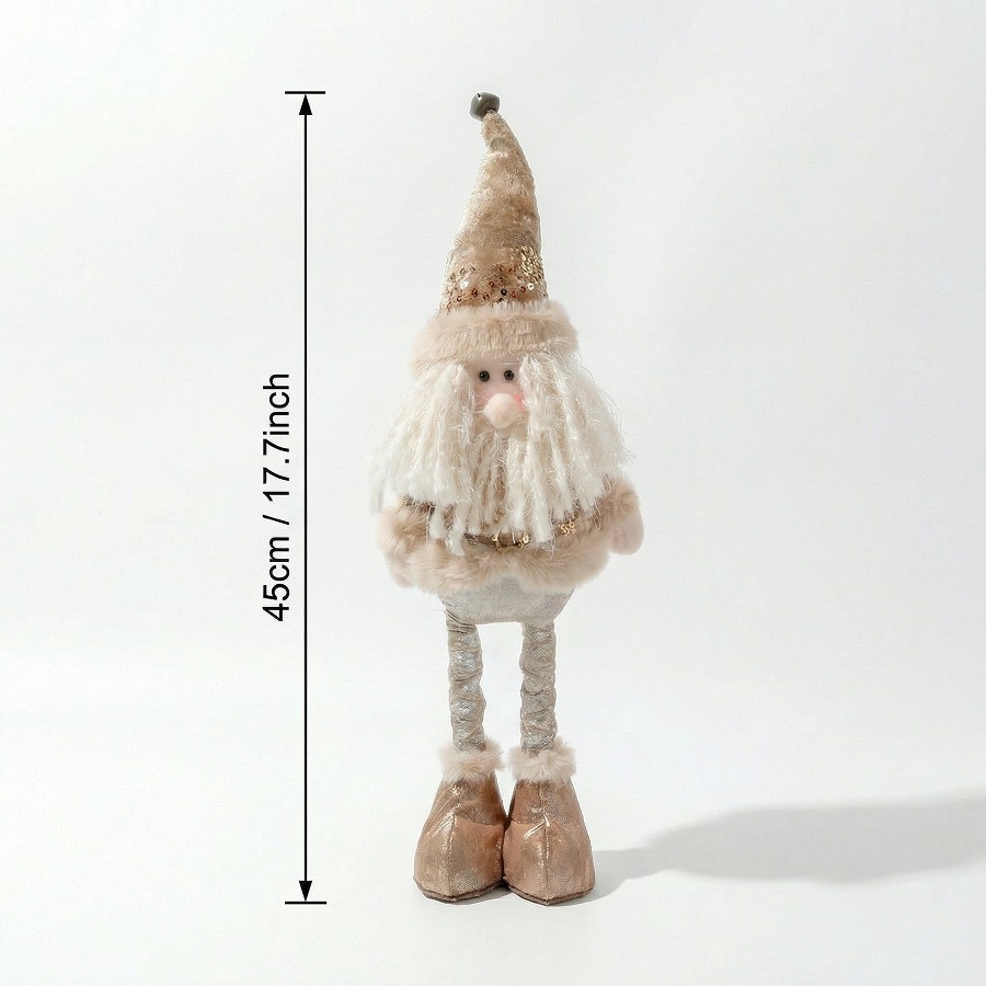 Muñeco Telescópico Navideño de Tela Decorativo para Navidad