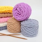 冰条线单股冰条毛线钩鞋线小冰条手工编织地毯线粗毛线围巾毛线团