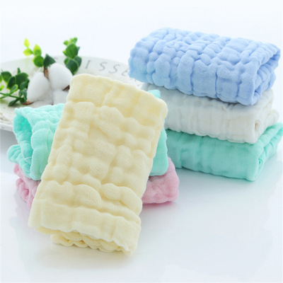 宝宝口水巾婴儿纱布毛巾洗脸新生儿童用品纯棉小方巾婴幼儿洗屁屁