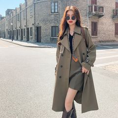 法式风衣外套女2025新款春秋季女士收腰垂感洋气中长款设计感风衣