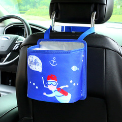 Car trash can hanging creative cartoon car trash can seat back storage bag car supplies