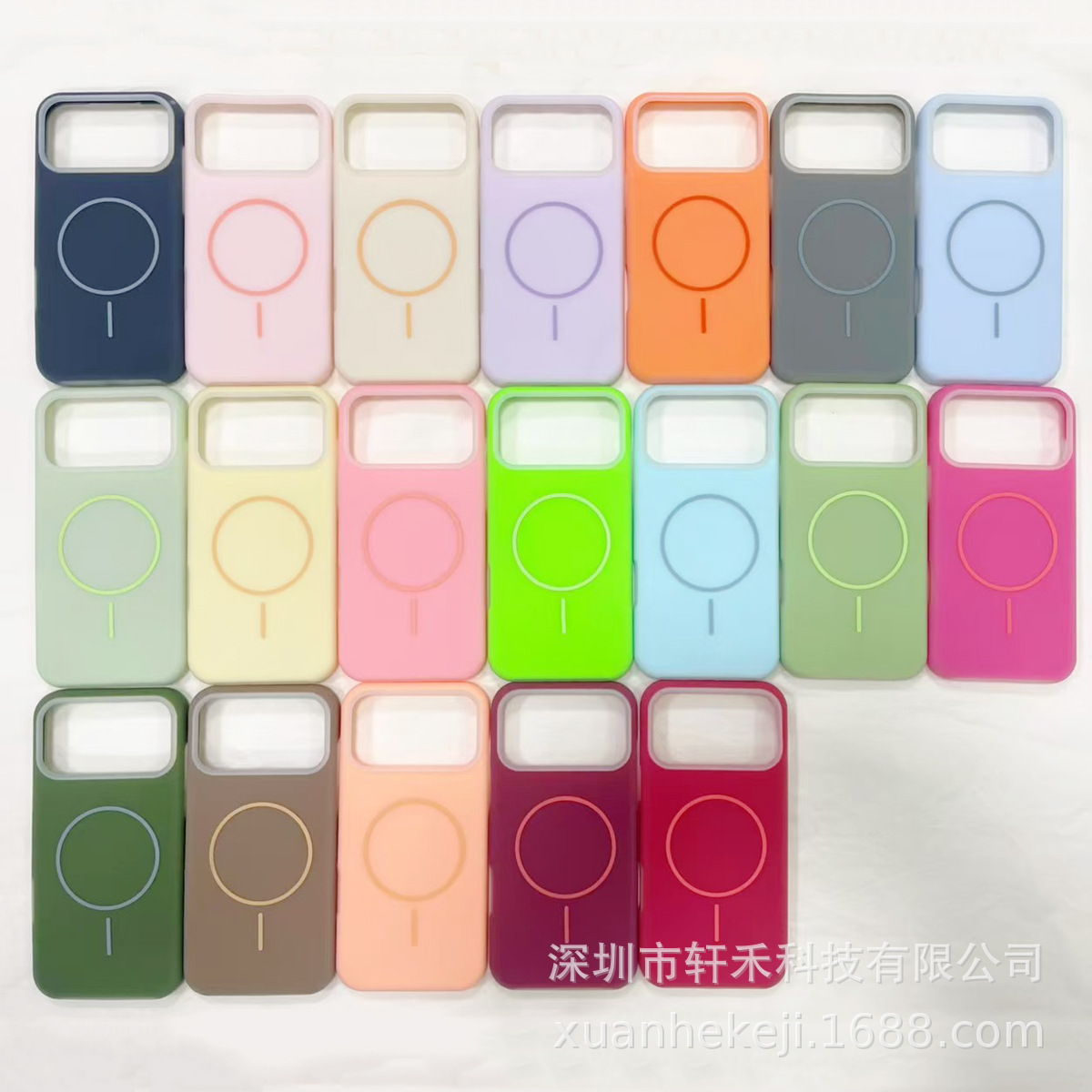 跨境热销适用iPhone17Pro果冻套硅胶磁吸手机壳 苹果17全包固态壳