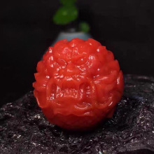 收藏级保山南红龙珠满色满肉天然单珠散珠手串链DIY多宝配饰批发
