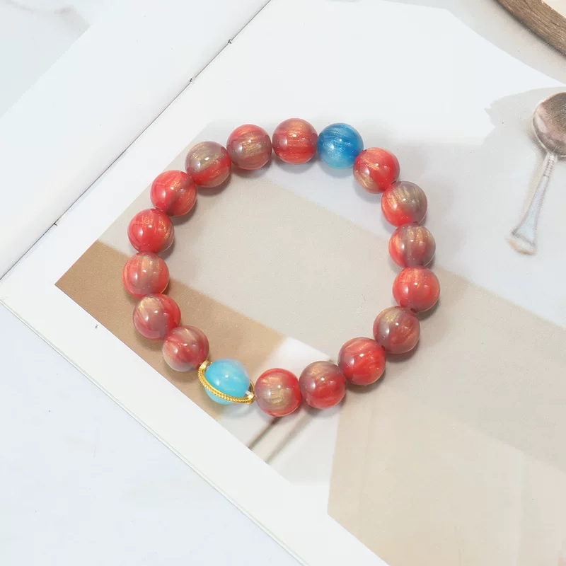 Genuine design bracelet, two-color starry sky, beads, accessory, 2024 years, new collection