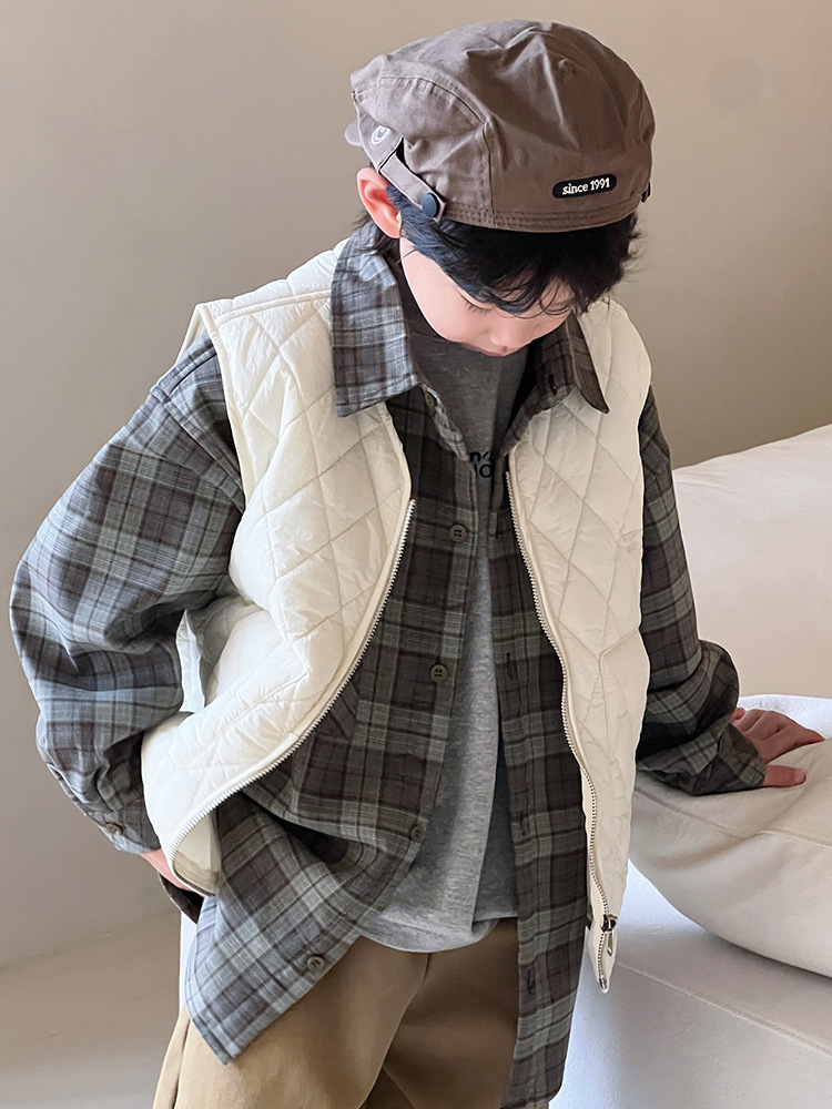 Ropa de niños chaleco de algodón para niños otoño y invierno 2024 nuevo chaleco de invierno de algodón para niños