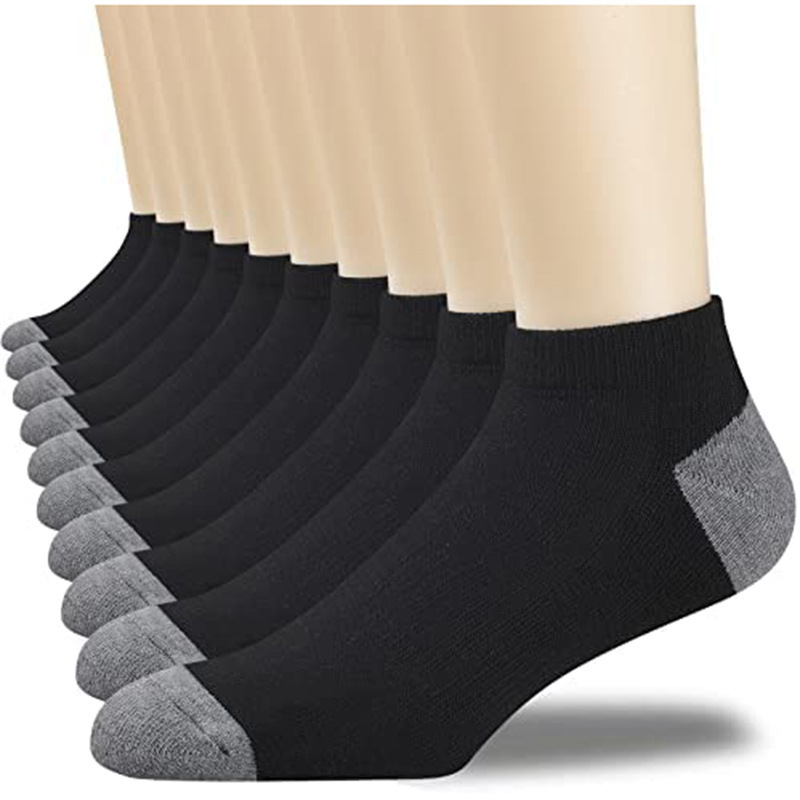 Retail Bare Socks Shipped Separately, Men's Color-Blocked No-Show Socks, Spring and Summer Trendy Wear, Cotton Breathable, Large Size, Casual Versatile, Anti-Chafing