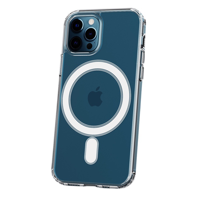 IPhone14Pro carcasa magnética para teléfono móvil transparente Apple 16 carcasa magnética de carga inalámbrica Apple 13 carcasa magnética para teléfono móvil