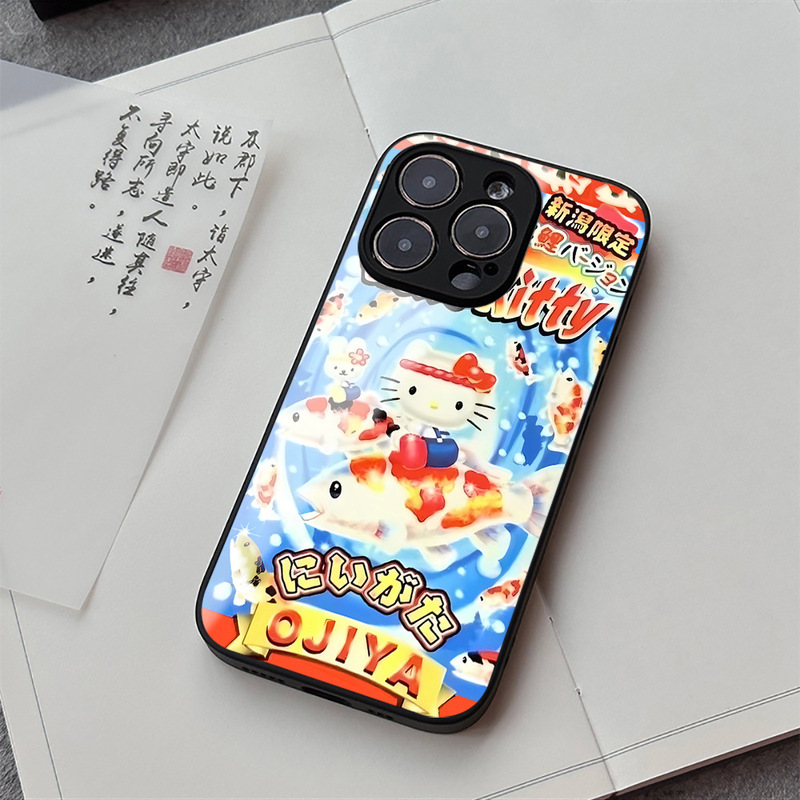 Cute KT Cat High Color Value Ins for Apple 15Pro Phone Case 13 Huawei Glory OPPO Xiaomi 14vivo