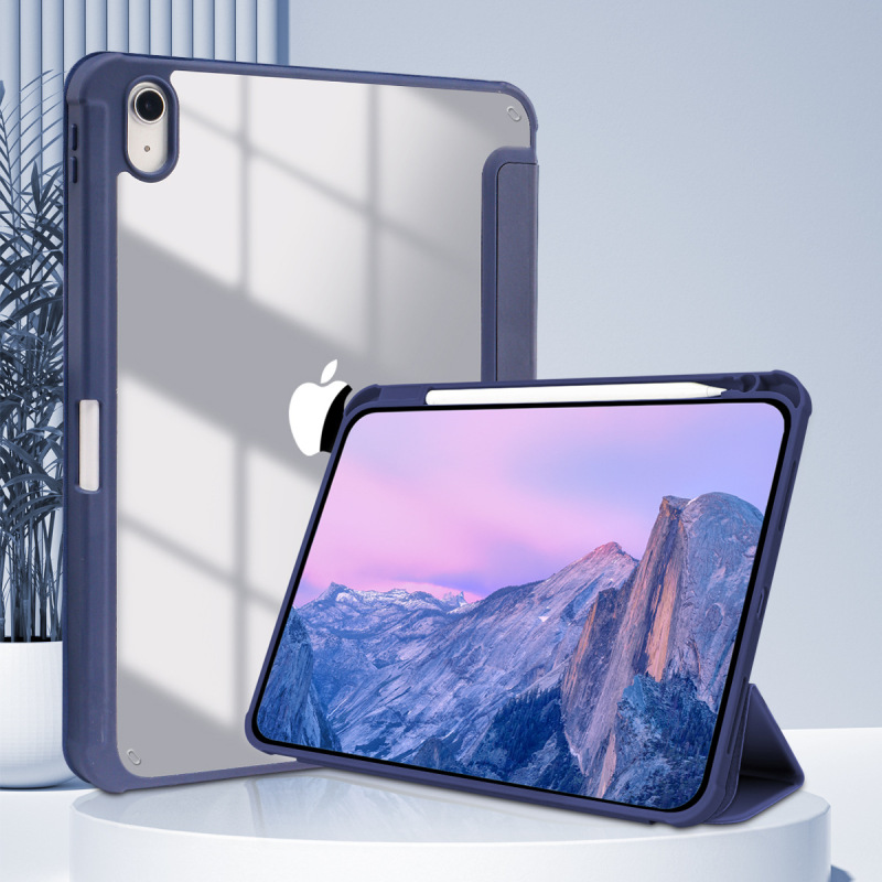 IPad保護カバー2025pad11アクリル三つ折りペン溝皮カバーpro13新型air5保護ケース|undefined