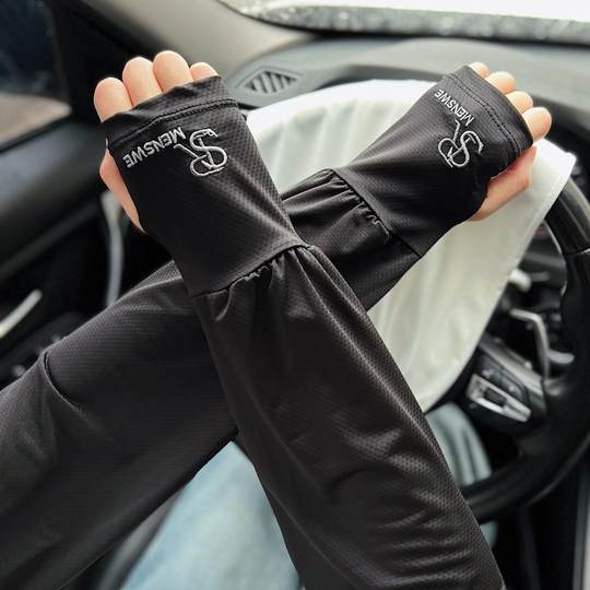 Ice sleeve men and women plus size loose summer sun protection UV protection arm protection sleeve breathable Thin Ice Silk oversleeve