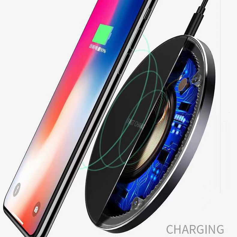 プラスチック/金属ワイヤレス充電器 10/15/20/30/50 ワットつや消し GY_68 ディスクメーカー卸売ギフト|undefined