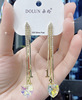 Silver needle, high quality earrings with tassels, silver 925 sample, Japanese and Korean, bright catchy style