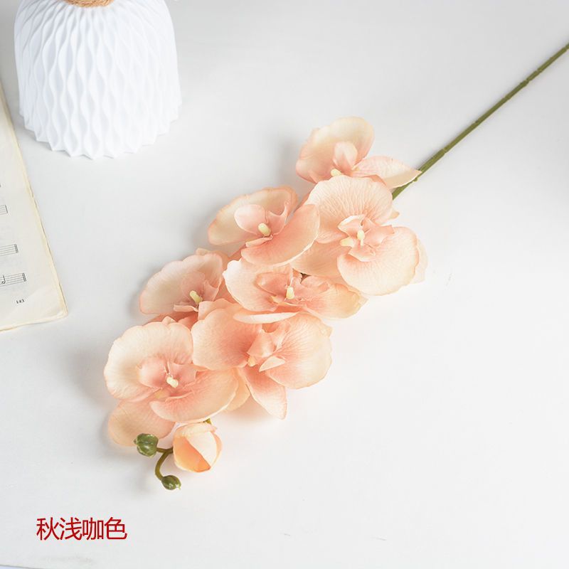 Orquídea de mariposa impresión 3D de 10 cabezas de impresión de flores falsas decoración de sala de estar de alta calidad decoración de flores secas