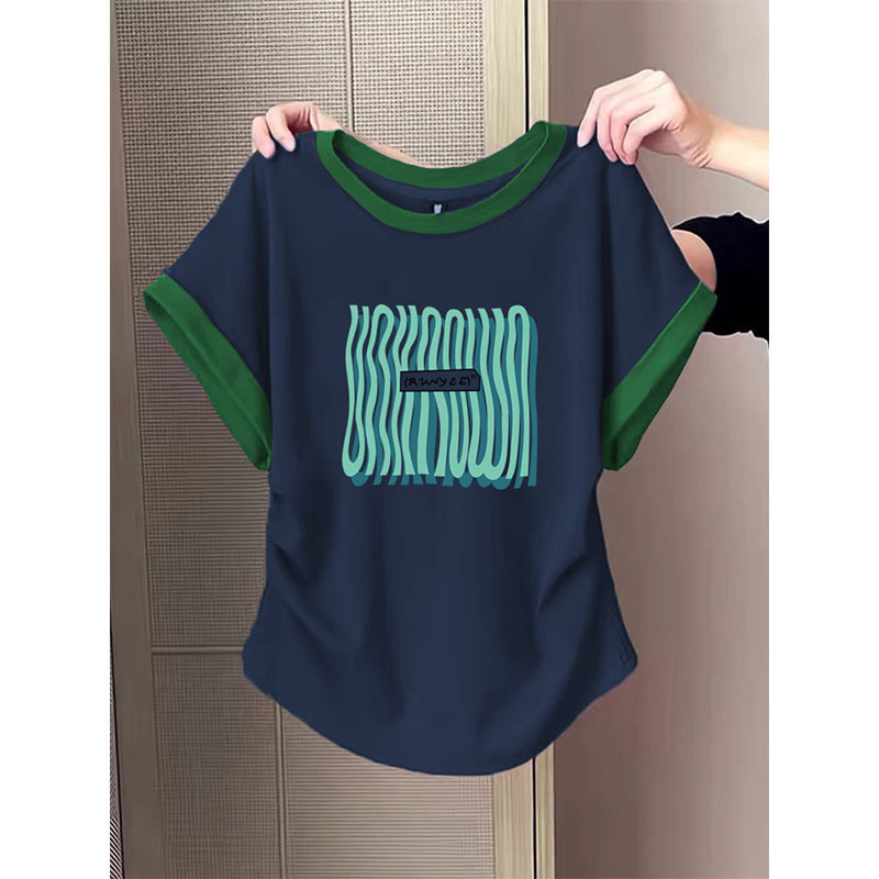2026 New Style Women's Short Sleeve T-Shirt with Flutter Sleeves, Fashionable and Versatile, Age-Reducing and Slimming Top for Spring and Summer 2026 New Style Women's Short Sleeve T-Shirt with Flutter Sleeves, Fashionable and Versatile, Age-Reducing and Slimming Top for Spring and Summer