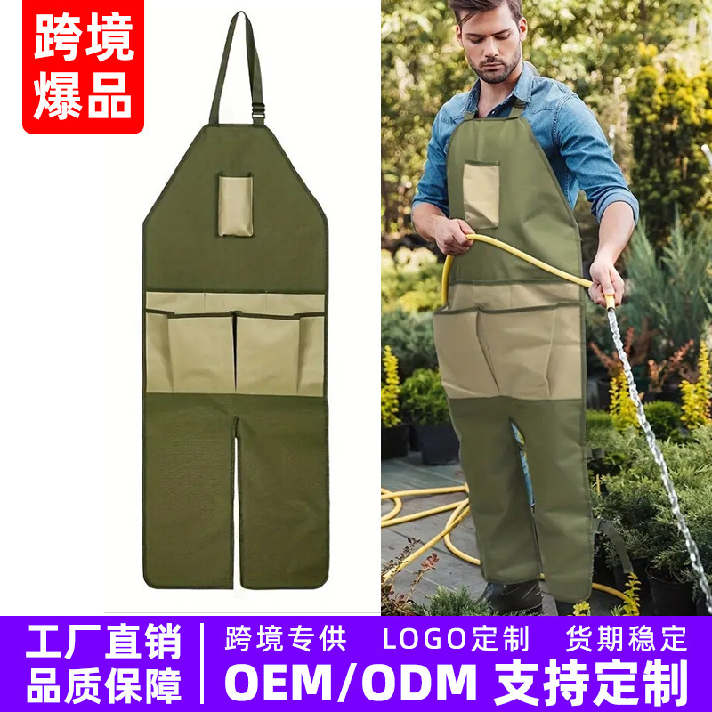 Gardening Leg-Protecting Apron, Multi-Pocket Extended Length Anti-Dirt Outerwear, In-Stock Cross-Border Factory Direct Sale Workwear Gardening Leg-Protecting Apron, Multi-Pocket Extended Length Anti-Dirt Outerwear, In-Stock Cross-Border Factory Direct Sale Workwear
