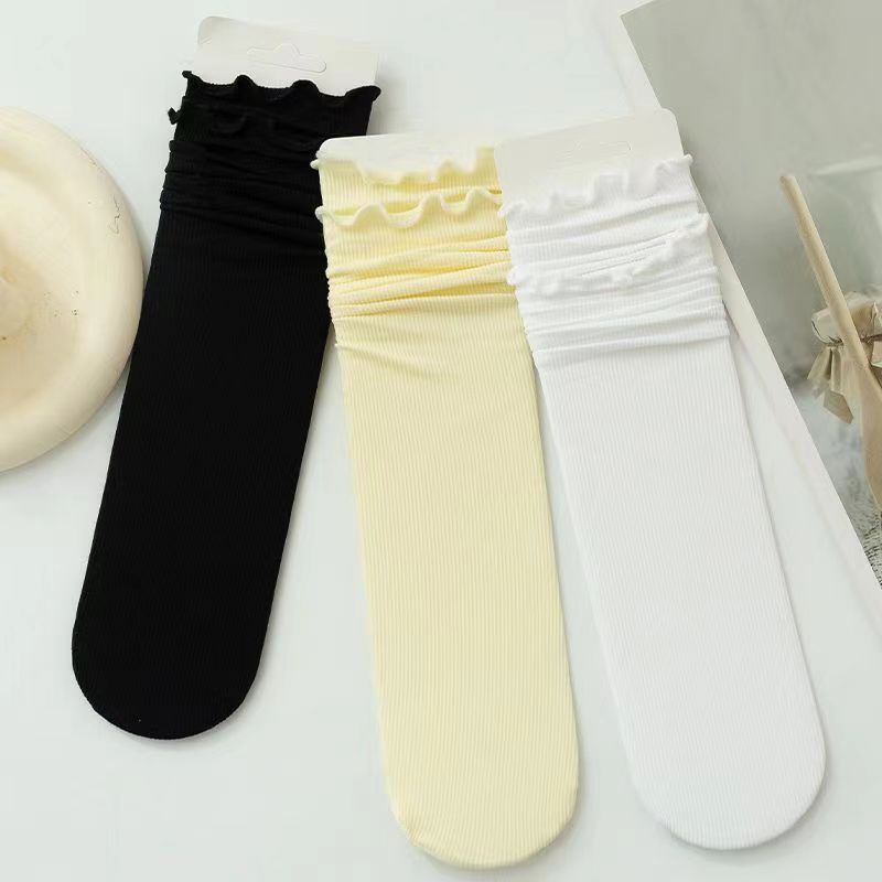 Calcetines de mujer de verano delgado de encaje calcetines de hielo de hormigón calcetines de verano calcetines de terciopelo calcetines de hielo